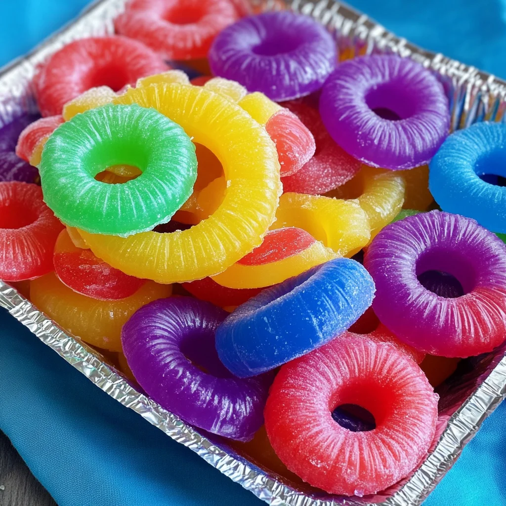 Easy Candied Pineapple Skittle Rings Recipe | Unique Party Treat